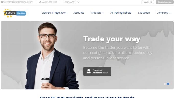 Europe Trading Review (europe-trading.net Scam) Europe Trading Review