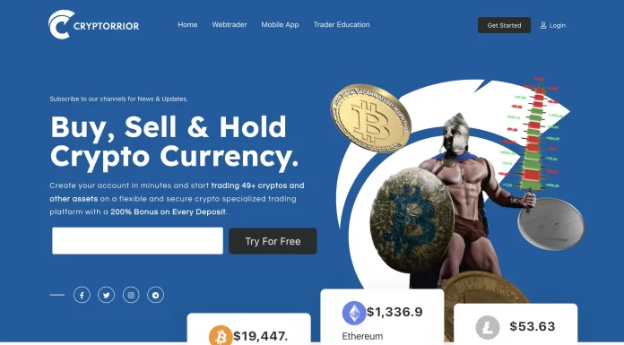 Cryptorrior Review (cryptorrior.com Scam) Cryptorrior Review